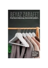 ® 10lu Lüks Beyaz Elbise Ceket Askısı - Ergonomik & Kaymaz Plastik Askı Seti -  Ahşap Görünümlü