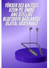 ® 100 Saat Kablolu Boyun Askılı Dijital Göstergeli Bluetooth Kulaklığı