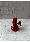 ® 12 cm Kırmızı Ejderha Figürü Koleksiyonluk Dekoratif Biblo