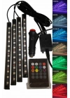 ® 12Lİ Şerit Led Işık RGB Sese ve Müziğe Duyarlı Araç İçi Ayak Altı