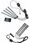 ® 12Lİ Şerit Led Işık RGB Sese ve Müziğe Duyarlı Araç İçi Ayak Altı