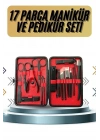 ® 17 Parça Manikür Pedikür Seti El Ayak Bakım Seti Tırnak Makası Törpü