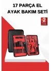 ® 17 Parça Manikür Seti El ve Ayak Bakımı Törpü Cımbız Tırnak Temizleme