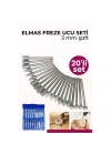 ® 20 Parça Profesyonel Elmas Freze Ucu Seti - 3mm Şaft Gravür, Taş ve Cam İşleme Taşlama Seti