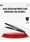 ® 2025 Seri Profesyonel Isı Ayarlı Titanyum Kaplama Saç Düzleştirici Dijital Ekranlı