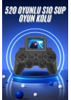 ® 2.4 İnç Ekran 520 Oyunlu Retro Temalı Kablosuz Oyun Kolu El Atarisi