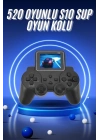® 2.4 İnç Ekran 520 Oyunlu Retro Temalı Kablosuz Oyun Kolu El Atarisi