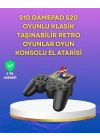 ® 2.4 İnç Ekranlı 500 Oyunlu Taşınabilir Retro Oyun Konsolu, Şarjlı El Tipi Mini
