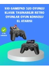 ® 2.4 İnç HD Renkli Ekranlı 500-in-1 Taşınabilir Retro Oyun Konsolu, Kablolu TV Bağlantısı ve Uzun Pil Ömrü