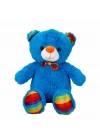 ® 2962 Oturan Kurdeleli Renkli Peluş Ayı 30 cm -