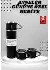 ® 3 Bardaklı Termos Seti Anneler Gününe Özel Hediye Taşınabilir Sızdırmaz Isı Koruyucu