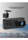 ® 3 Kameralı Araç İçi DVR Kayıt Cihazı  Ön İç Arka Kamera Full HD