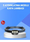 300 Lümen Sensörlü LED Kafa Lambası USB Şarjlı SOS Modlu