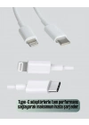 ® 30W Type-C Lightning Hızlı Şarj Kablosu 1.2m iPhone Uyumlu