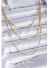 ® 316L Çelik Gold Renk 3lü Minimal Toplu Kadın Kolye