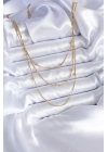 ® 316L Çelik Gold Renk 3lü Minimal Toplu Kadın Kolye