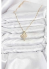 ® 316L Çelik Zincir Gold Renk Balerin Model Kadın Kolye
