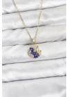 ® 316L Çelik Zincir Gold Renk Gece Model Zirkon Taşlı Kadın Kolye