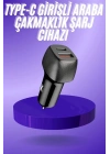 ® 38W USB Type-C Girişli Oto Çakmaklık Araç İçi Hızlı Şarj Çakmaklık Şarj Aleti