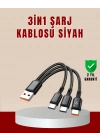 ® 3’ü 1 Arada Hızlı Şarj Kablosu – iOS Android Type-C Uyumlu