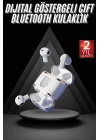 ® 4 Adet Çift Kulaklık Dijital Göstergeli Yüksek Ses Kaliteli Bluetooth Kulaklık