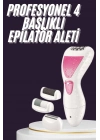 4 Başlıklı Lazer Öncesi Kısaltma Epilasyon Aleti Epilatör Çok Amaçlı