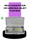 ® 40 Parça Lokma Anahtar Seti Ayna Yüzey Karbon Çelik Dayanıklı Tamir Takımı
