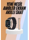 ® 49mm Akıllı Saat Amoled Ekranlı Kadın Erkek Kol Saati Plastik Kordon