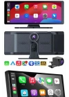 ® 4K 10.2 İnç Çift Kameralı Araç Multimedya Ekranı CarPlay Kablosuz Tüm Cihazlara Uyumlu