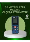 ® 50 Metre Lazer Mesafe Ölçer Profesyonel Dijital Ölçüm Cihazı