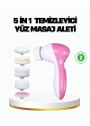 ® 5’i 1 Arada Yüz Temizleme Cihazı – Masaj, Fırça, Peeling ve Krem Uygulama Aparatlı