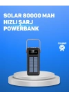 ® 80000 mAh Yüksek Kapasiteli Powerbank Göstergeli Solar Şarj Cihazı