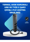 ® Akıllı Akım Dengelemeli 4’lü Çoklu Priz Type-C ve USB Çıkışlı