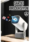 ® Akıllı Projeksiyon Powerbankli Taşınabilir Sinema Projektörü 4k HD Kaliteli