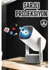 ® Akıllı Projeksiyon Powerbankli Taşınabilir Sinema Projektörü 4k HD Kaliteli