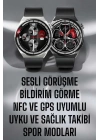 ® Akıllı Saat GPS VE NFC Özelliği Sesli Görüşme Dokunmstik Ekran