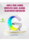 ® Akıllı Uyku Lambası Gündoğumu Alarmı Kablosuz Şarj ve Müzik Çalar