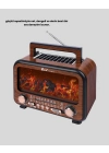 ® Alev Işığı Efektli Solar Bluetooth Hoparlör Radyo Destekli Taşınabilir Model