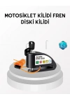 ® Anti Hırsızlık 110 dB Alarm Disk Fren Kilidi Suya Dayanıklı Çelik Güvenlik Kilidi