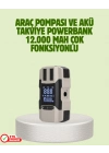 ® Araç Akü Takviye Cihazı ve Lastik Şişirme Pompası 12.000 mAh