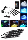 ® Araç İçi Ayak Altı 12li Şerit Led Işık Uzaktan Kumandalı RGB Işıklı Ses ve Müziğe Duyarlı