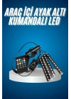 ® Araç Içi Aydınlatma Kumandalı 12 Led Ayak Altı Led Ambiyans Işığı Sese Duyarlı Kumandalı