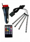 ® Araç Içi Aydınlatma Kumandalı 12 Led Ayak Altı Led Ambiyans Işığı Sese Duyarlı Kumandalı
