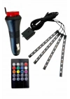 ® Araç Içi Aydınlatma Kumandalı 12 Led Ayak Altı Led Ambiyans Işığı Sese Duyarlı Kumandalı