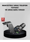® Araç İçi Telefon Tutucu + Quick Charge 3.0 Araç Şarj Cihazı Seti
