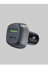 ® Araç Tipi Hızlı Şarj Adaptörü Type-C PD USB Çift Port Kompakt