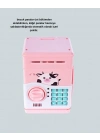 ® ATM Tasarımlı Pembe Işıklı Sesli Çocuk Kumbarası