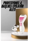 ® Ayak Törpü Başlıklı Epilatör Aleti 4 Başlıklı Taşınabilir Şarjlı Epilasyon Cihazı
