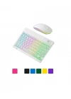 ® Aydınlatmalı Kablosuz Klavye Mouse Seti Bluetooth Bağlantılı Çoklu Cihaz Uyumlu
