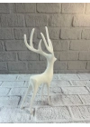 ® Beyaz Dekoratif Geyik Figürü Şık Ev Aksesuarı